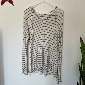 Striped hooded sweater